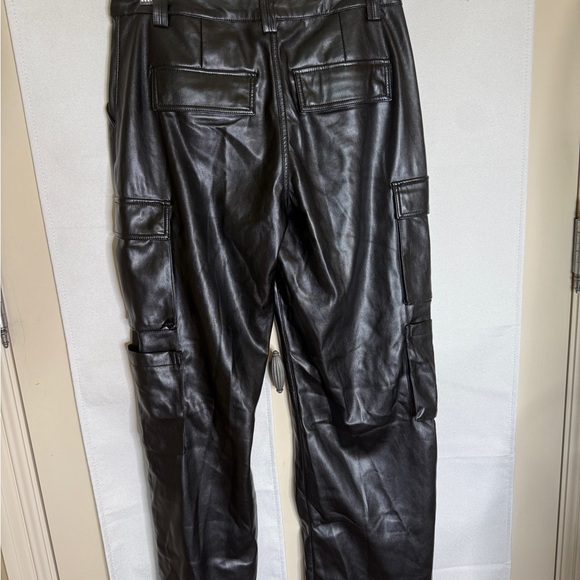 NWT Guess Kori High-Rise Faux-Leather Cargo Pants - Picture 14 of 14